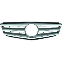 MERCEDES C-Class W204 07-11 Krom/Silver Avantgarde Sportgrill Utan Emblem DIEDERICHS